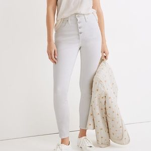 Madewell Petite Curvy High Rise Skinny white jeans